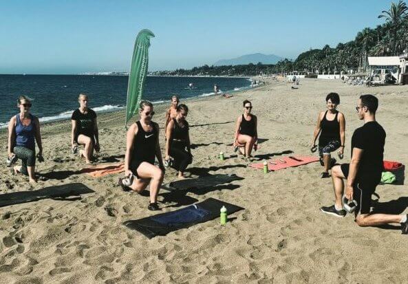 YAB Workout am Strand von Marbella